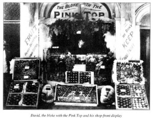 David Simcock fruit and veggie stall